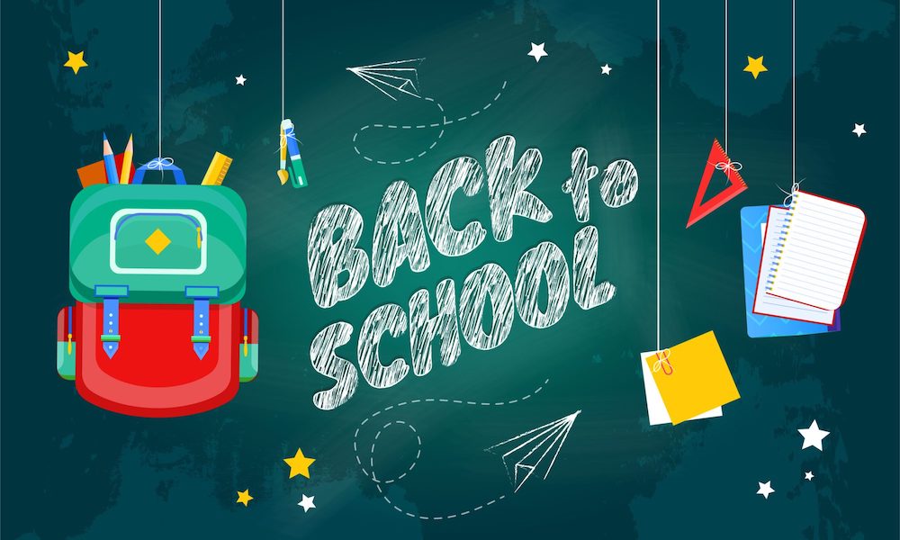 Back-to-School Insurance Tips - Back To School Graphic With A Backpack And School Supplies